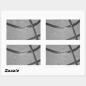 Zwart-wit Basketball Rechthoekige Sticker (Vel)