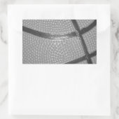 Zwart-wit Basketball Rechthoekige Sticker (Tas)