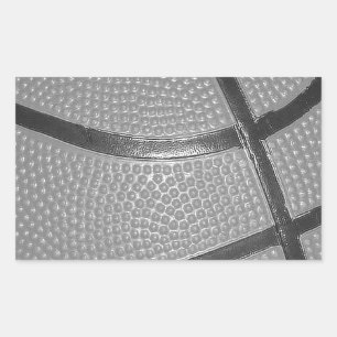 Zwart-wit Basketball Rechthoekige Sticker