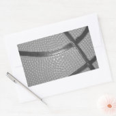 Zwart-wit Basketball Rechthoekige Sticker (Envelop)