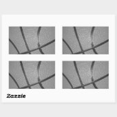 Zwart-wit Basketball Rechthoekige Sticker (Vel)