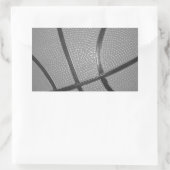 Zwart-wit Basketball Rechthoekige Sticker (Tas)