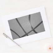 Zwart-wit Basketball Rechthoekige Sticker (Envelop)