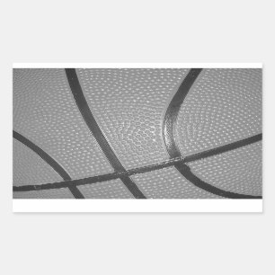 Zwart-wit Basketball Rechthoekige Sticker