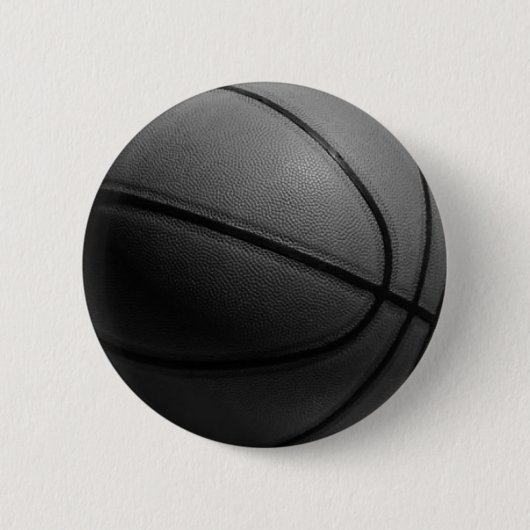 Zwart-wit Basketball Ronde Button 5,7 Cm (Voorkant)