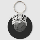 Zwart-wit Basketball Sleutelhanger (Voorkant)