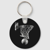Zwart-wit Basketball Sleutelhanger (Voorkant)