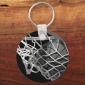 Zwart-wit Basketball Sleutelhanger (Voorkant)
