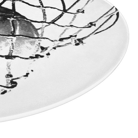Zwart-wit Basketball Snijplank (Hoek)