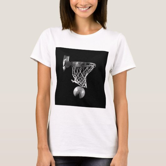 Zwart-wit Basketball T-shirt (Voorkant)