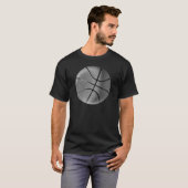 Zwart-wit Basketball T-shirt (Voorkant volledig)