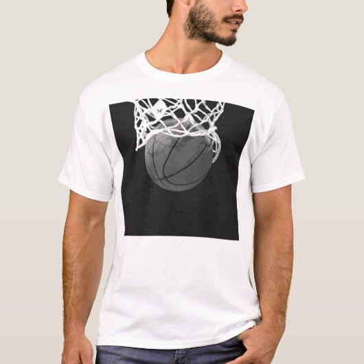 Zwart-wit Basketball T-shirt (Voorkant)