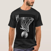 Zwart-wit Basketball T-shirt (Voorkant)