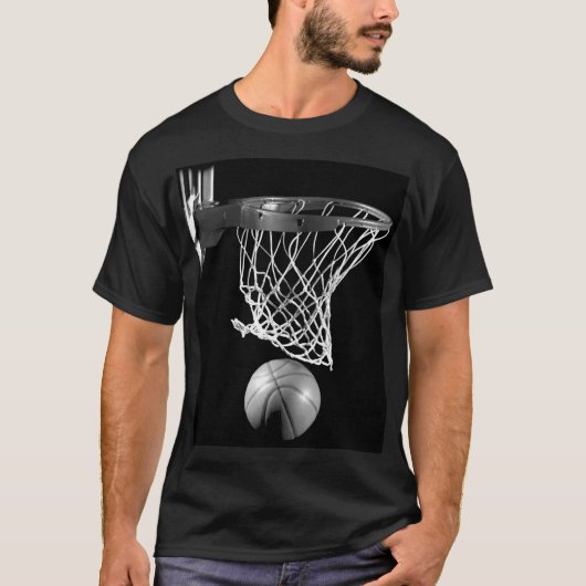 Zwart-wit Basketball T-shirt (Voorkant)