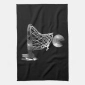 Zwart-wit Basketball Theedoek (Verticaal)