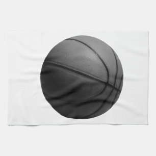 Zwart-wit Basketball Theedoek