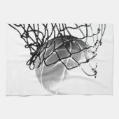 Zwart-wit Basketball Theedoek (Horizontaal)