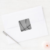 Zwart-wit Basketball Vierkante Sticker (Envelop)
