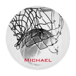 Zwart-wit Basketball Voeg Jouw naam toe Snijplank