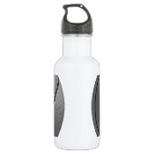 Zwart-wit Basketball Waterfles (Achterkant)