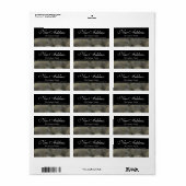 Zwart wit baubles Nieuw adres Etiket (Full Sheet)