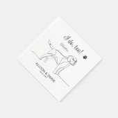 Zwart-wit Beagle Dog I Do Too Wedding Servet (Hoek)