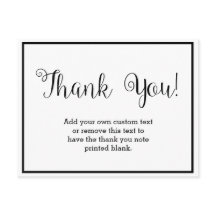 Zwart-wit bedankkaarten