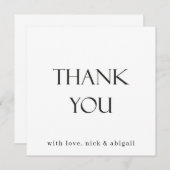 Zwart-wit bedankkaartje bedankkaart (Voorkant / Achterkant)