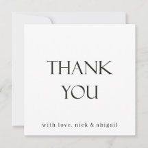 Zwart-wit bedankkaartje