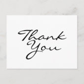 Zwart-wit bedankt briefkaart (Voorkant)
