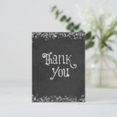 Zwart-wit bedankt briefkaart (Staand voorkant)
