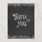 Zwart-wit bedankt briefkaart (Voorkant)