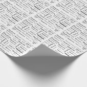 Zwart-wit bedankt cadeaupapier (Hoek)