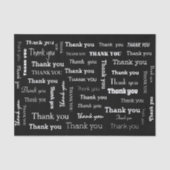 Zwart-wit bedankt tissuepapier (Voorkant)