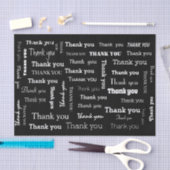 Zwart-wit bedankt tissuepapier (Craft)