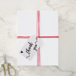 Zwart & Wit Bedankt Verfijnd Minimalistisch  Cadeaulabel