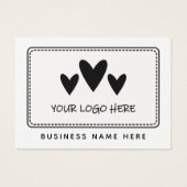 Zwart wit - Bedankt voor je Logo Visitekaartje (Voorkant)