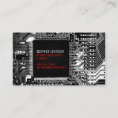 Zwart-wit bedrading van printplaten engineering visitekaartje (Achterkant)