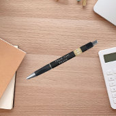 Zwart wit bedrijf logo Bedankt Pen