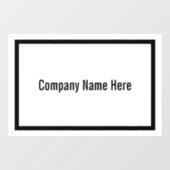 Zwart-wit bedrijf naam hier Tekst Sjabloon Raamsticker (Vel)