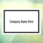 Zwart-wit bedrijf naam hier Tekst Sjabloon Raamsticker (Vel 3)