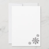 Zwart Wit Bedrijfs Kerstfeest Partij Kaart (Achterkant)