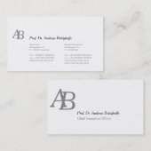 Zwart-wit bedrijfskleding visitekaartje (Voorkant / Achterkant)