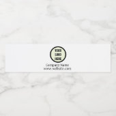 Zwart-wit bedrijfslogo bedrijf waterfles etiket (Enkel label)