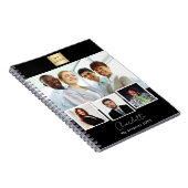 Zwart-wit bedrijfslogo fotocollage notitieboek (Rechterzijde)