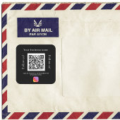 Zwart wit bedrijfsnaam qr code instagram vierkante sticker