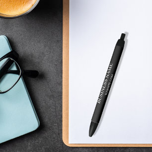 Zwart wit bedrijfsnaam website zwarte inkt pen