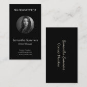 Zwart-wit bedrijfsprofiel Foto op Visitekaartje (Voorkant / Achterkant)