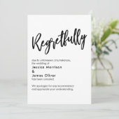 Zwart Wit Bedroefd Afgeblazen Trouwkaart Kaart (Staand voorkant)