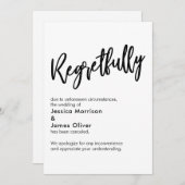 Zwart Wit Bedroefd Afgeblazen Trouwkaart Kaart (Voorkant / Achterkant)